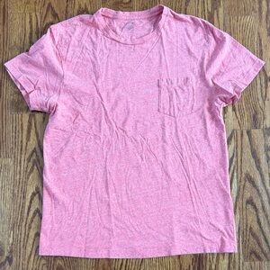 J. Crew slim washed Heathered Pink Short Sleeve pocket  Tee
